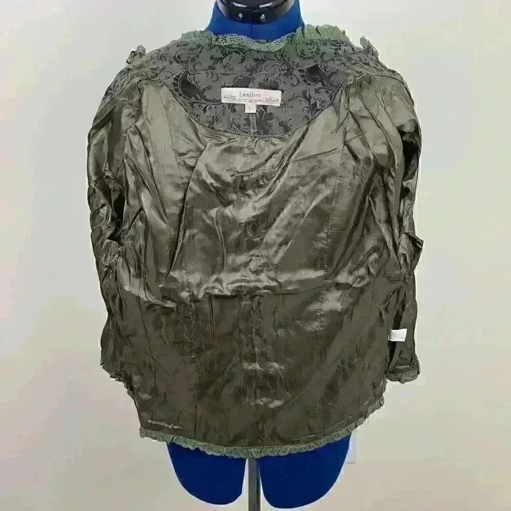 🆕nwt Lucy Paris brocade jacket with lace t… - Picture 10 of 11
